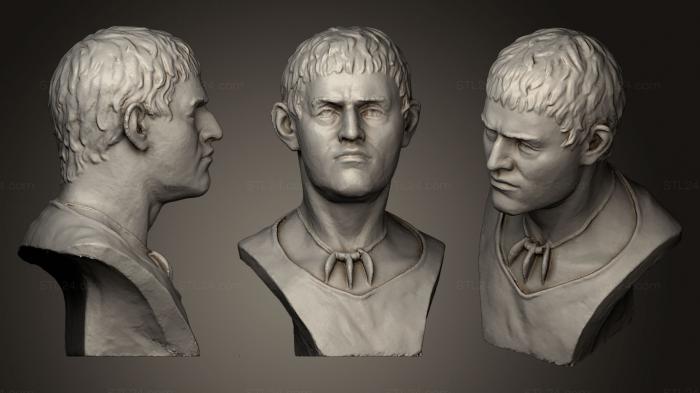 Бюсты и головы античные и исторические (Неизвестный мужчина 13, BUSTA_0547) 3D модель для ЧПУ станка
